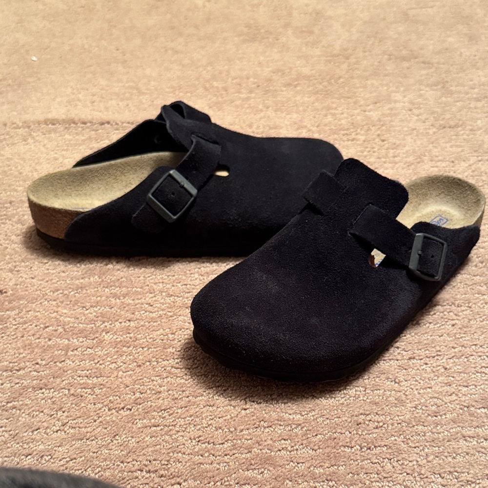 Birkenstock Black Suede Mules - Picture 4 of 5